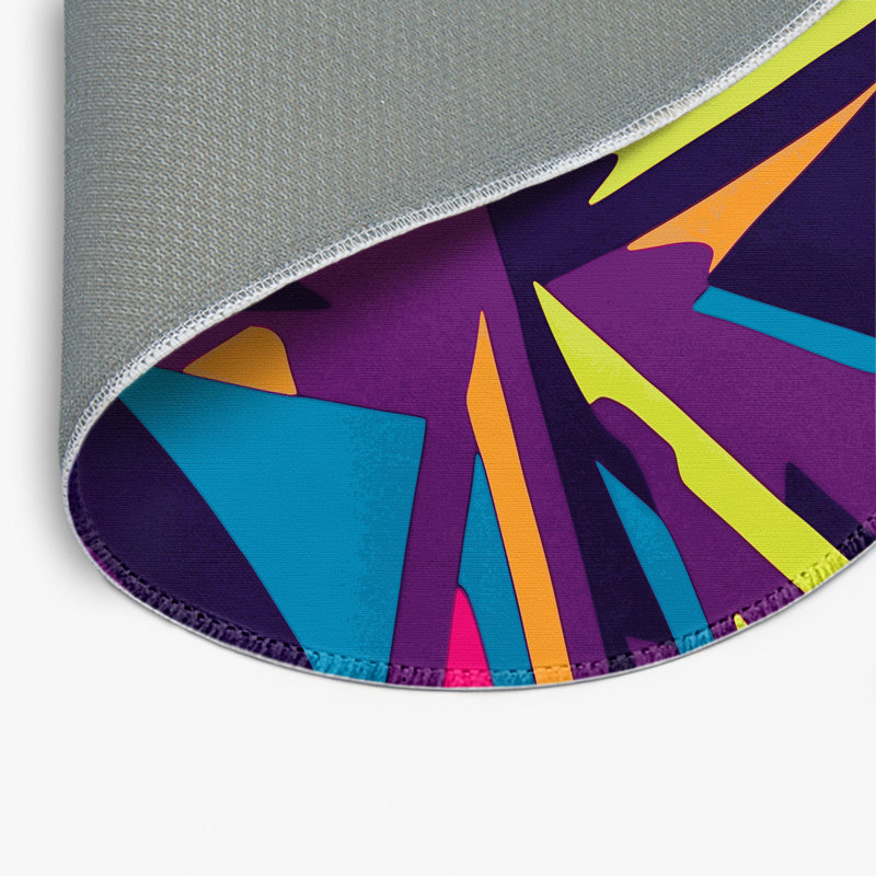 Tapis intérieur et extérieur Radiant Rift, Rond 5 pi