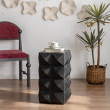 Height Three-Dimensional Embossed Pattern Design Retro Side Table Retro Furniture