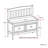 Entryway Storage Bench with Drawers-1663753280