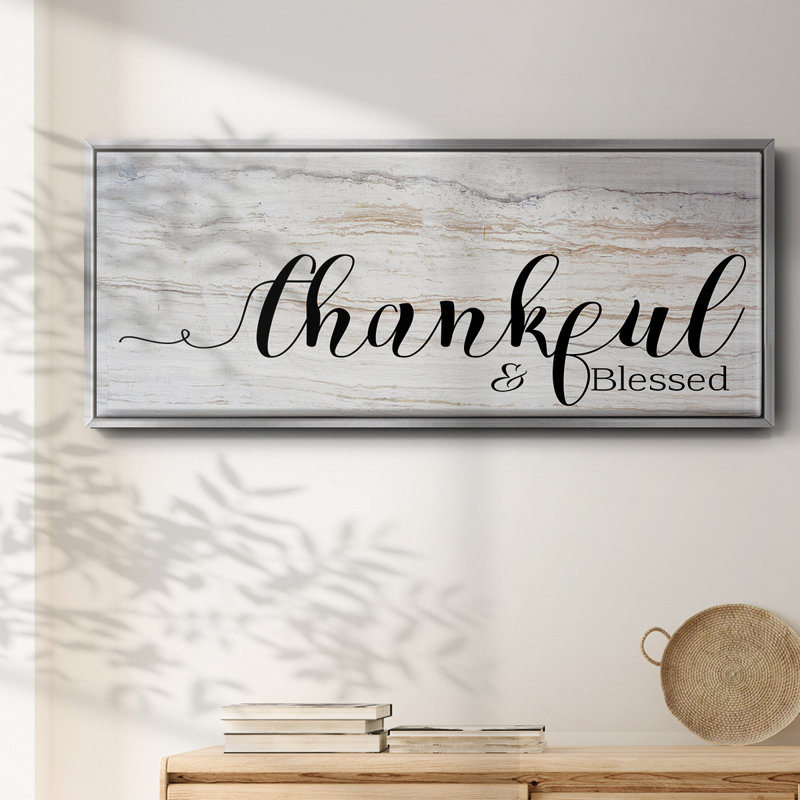 «Thankful & Blessed», toile encadrée, H 20 po x l 50 po