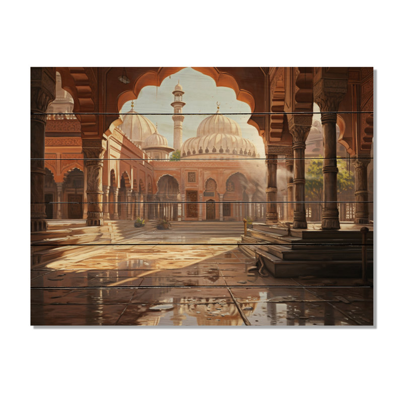 Art de l'Islam «The Path I» sur bois, H 24 po x l 32 po x P 0,78 po
