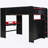 Full Size Kohlton Bunk Bed With Height-Adjustable Desk,Wardrobe,Ample Storage Space,And RGB Light, Red(OLD SKU:LT000266AAR)-1505425013