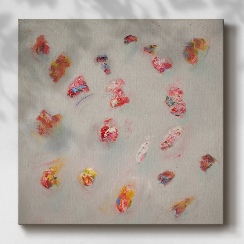 Indigo botanique sur toile, H 8 po x l 8 po x P 1,5 po