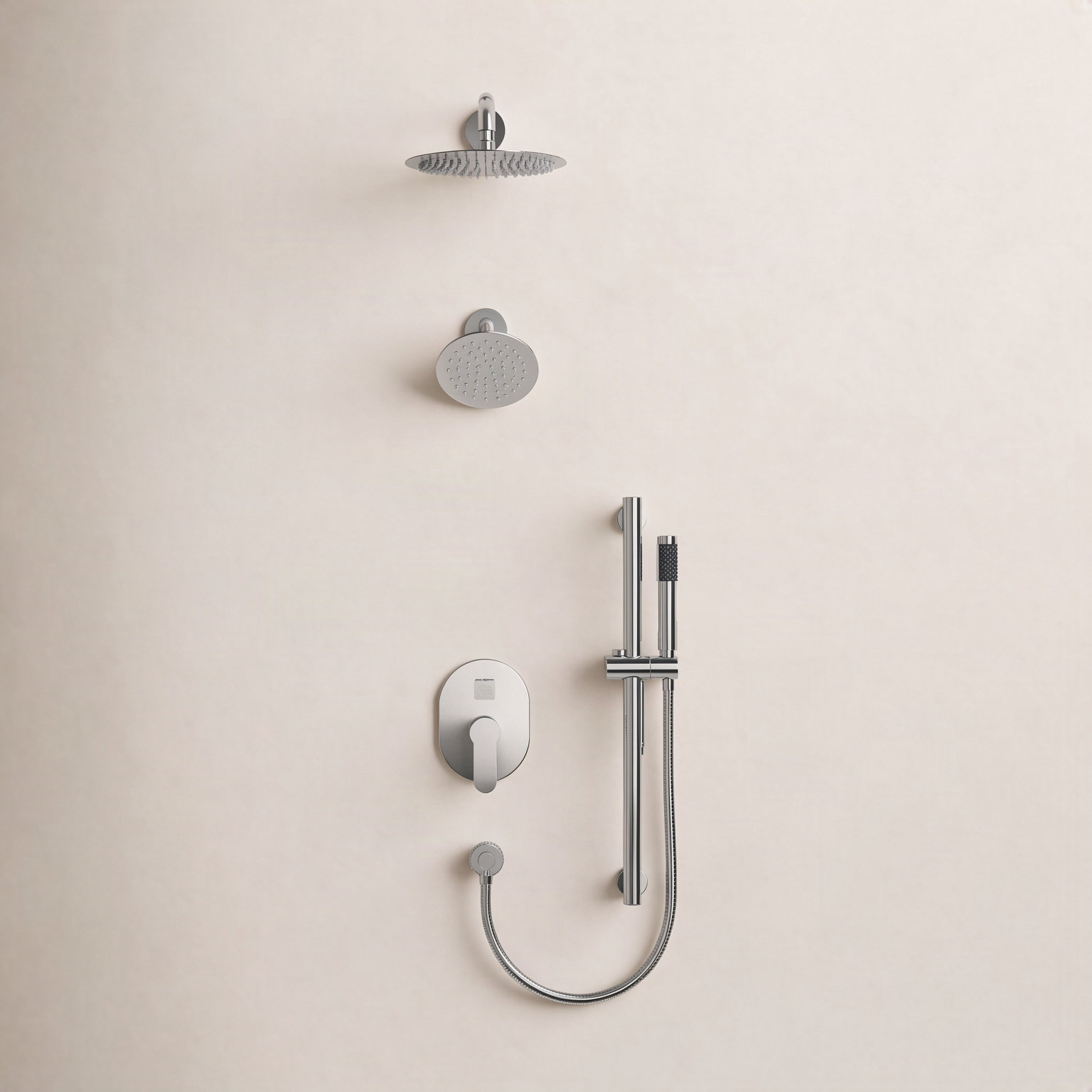 10" Dual Showerhead System with Handheld, Chrome