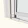 1 3/8" Adjustment,Universal Pivot Shower Door, Open Outside, With 1/4" Tempered Glass Finish