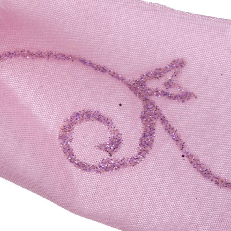 12cm Fabric Ornament Accessory, Pink / Lilac