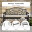 43.7''L Powder Coated Steel Outdoor Bencl