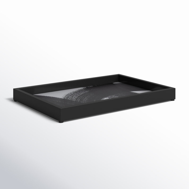 Haden Decorative Wood Ottoman/Coffee Table Tray