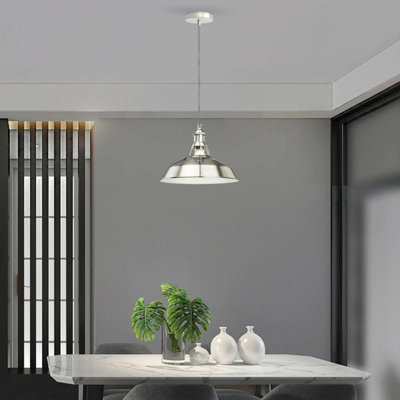 Dredgers 1 - Light Satin Nickel Dome Pendant