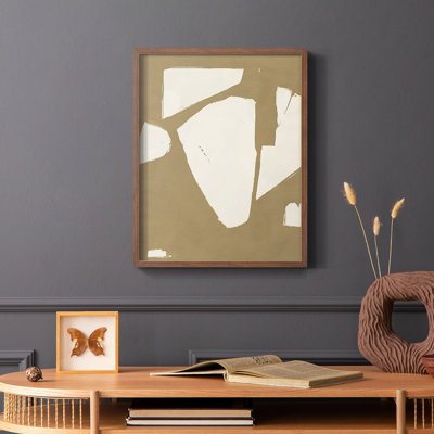 Chunky Abstract III, reproduction encadrée - bois massif
