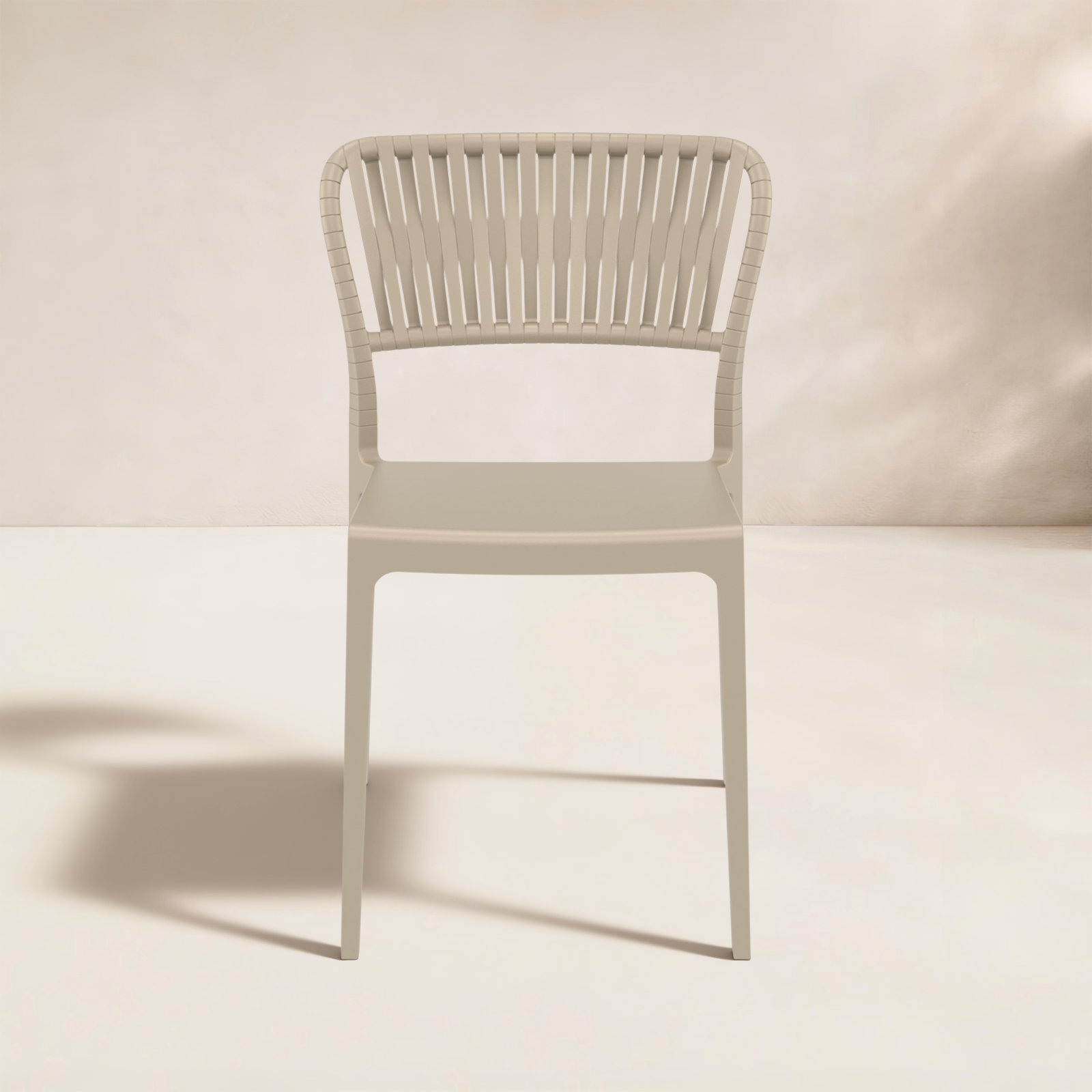 Newport Outdoor Stacking Dining Armchair, Taupe