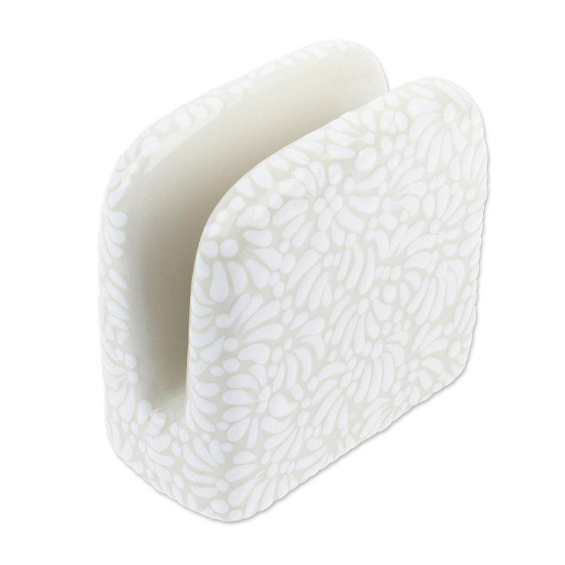 Handmade Paradisiac Spring Ceramic Napkin Holder