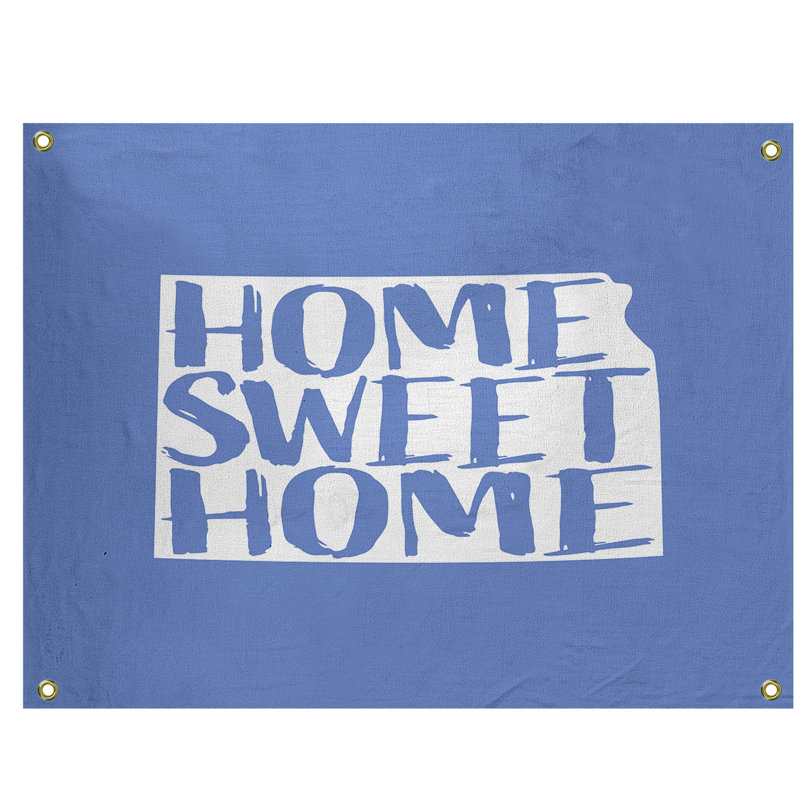 Tapisserie murale kansas doux pour la maison, H 26 po x l 36 po, Bleu