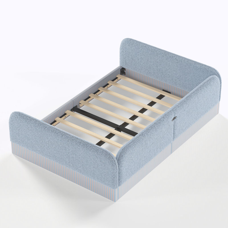Structure de lit double pleine grandeur, Double, Blue