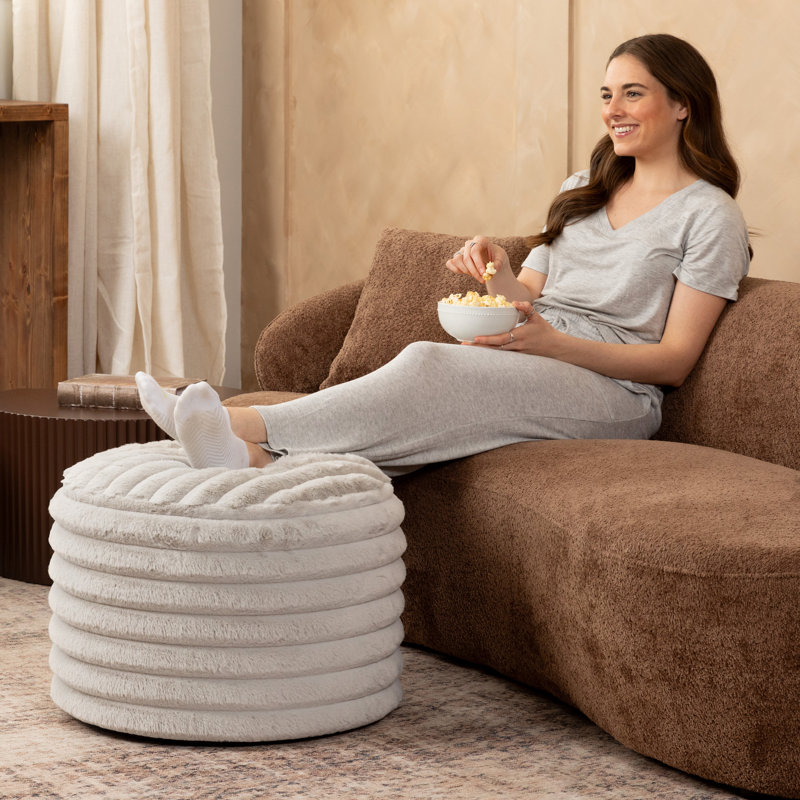 Repose-pieds Mercer41 Paran, Grey, H 16 po x l 22 po x L 22 po