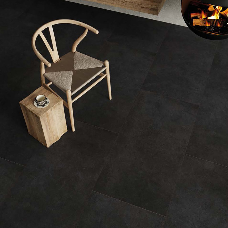 24" x 48" Porcelain Concrete Look Tile, Gray