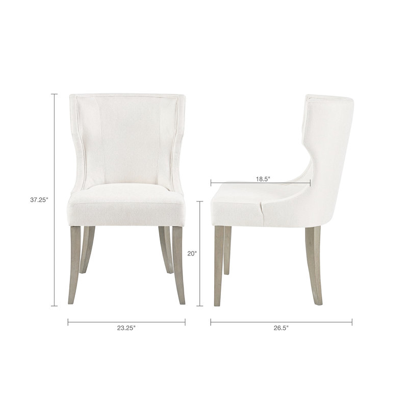 Chaise rembourrée à oreilles, Crème