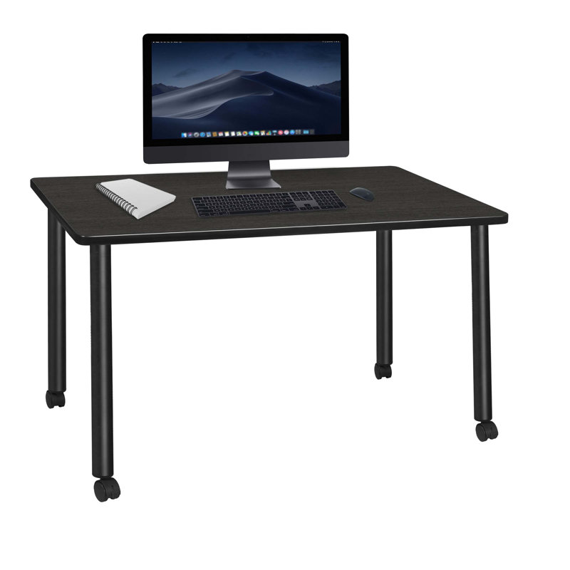 Regency Kee Mobile Desk, Ash Gray/Black, 29" H x 60" W x 24" D