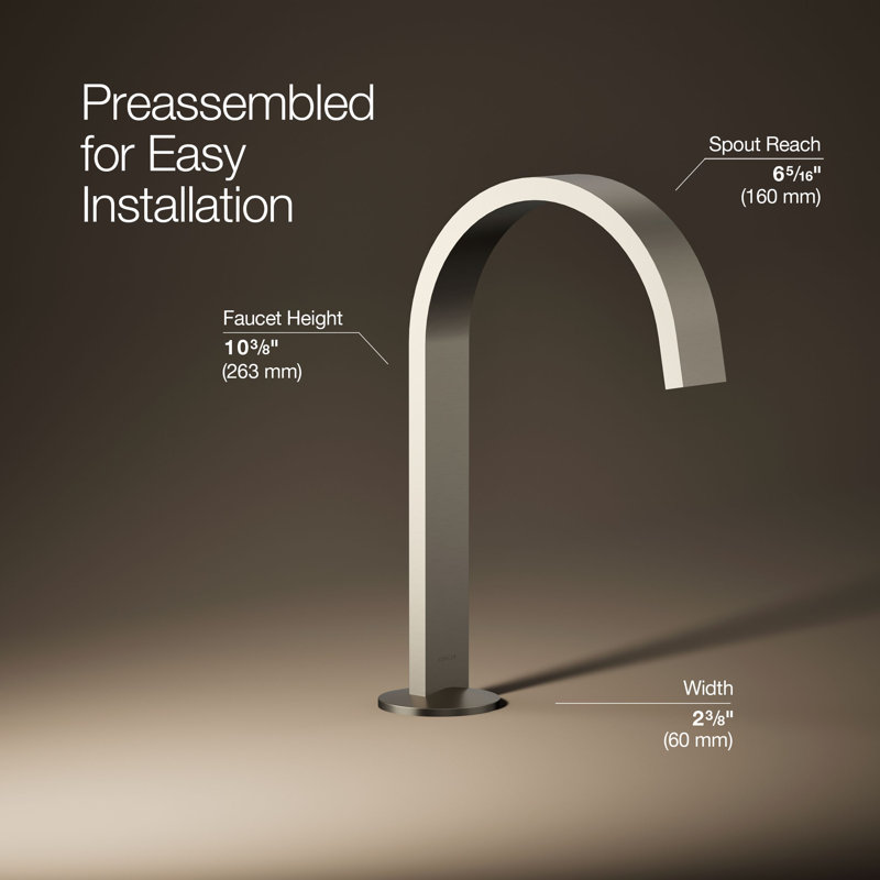 Components™ Bathroom Sink Spout with Ribbon Design, Vibrant Brushed Nickel