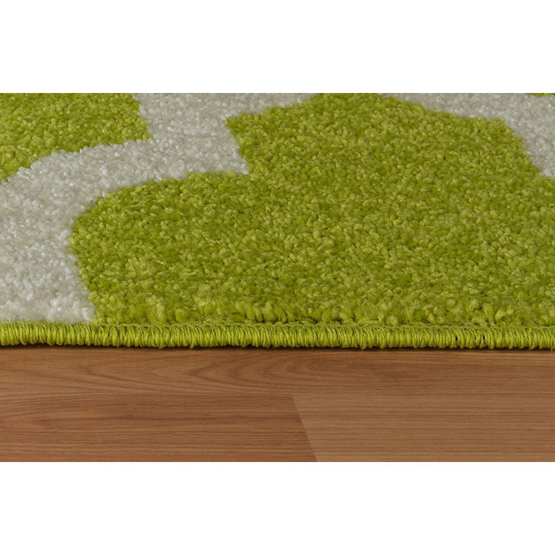 Tapis vert en laine Daley, Rectangle 2 pi x 3 pi