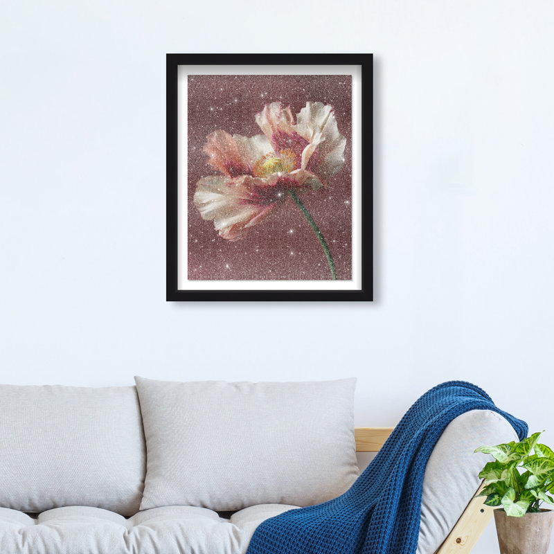 Merlot Blush Blossom I Shadowbox Floral & Botanical Print by Oliver Gal, Black Frame, 16 x 20, 37.5"H x 31.5"W