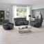 Ensemble canapé et causeuse inclinables Maddox 2 pièces en tissu texturé avec porte-gobelets dissimulés-1380343600-1380343603