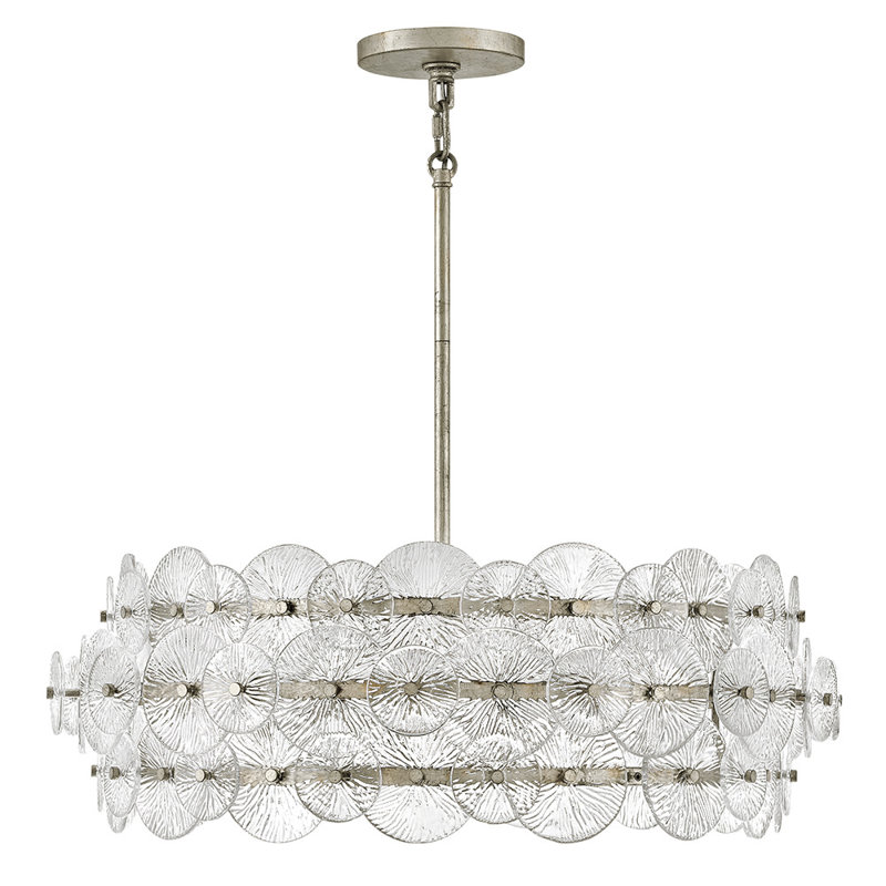 Rene 6 - Light Steel Dimmable Chandelier