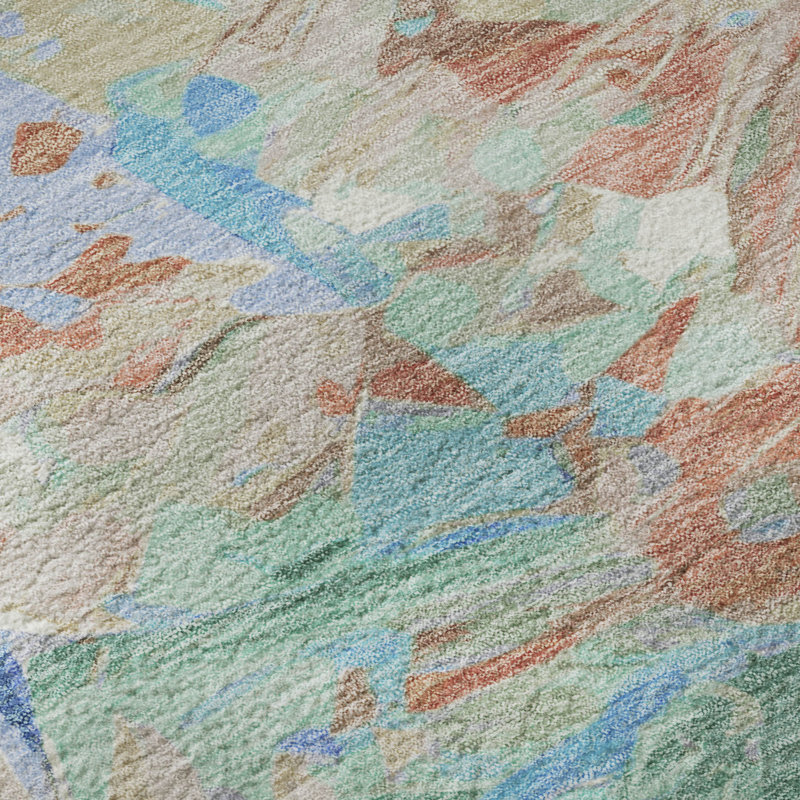 Premium Machine Washable Varroville AMF1713 Abstract Rug, Rectangle 5' x 7'6"