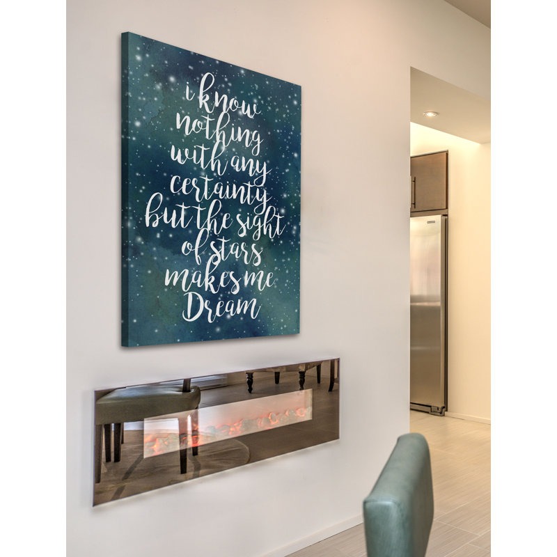 Galaxy Quote II - Wrapped Canvas Print, 46cm H x 30cm W x 4cm D