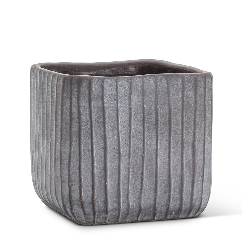 Planter Box, Gray, 5.5" H x 5.5" W x 5.5" D