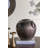 11.5X11.5X12" Round Ceramic Vase With Bronze Reactive Glaze Finish And Sculptural Ring Handles
