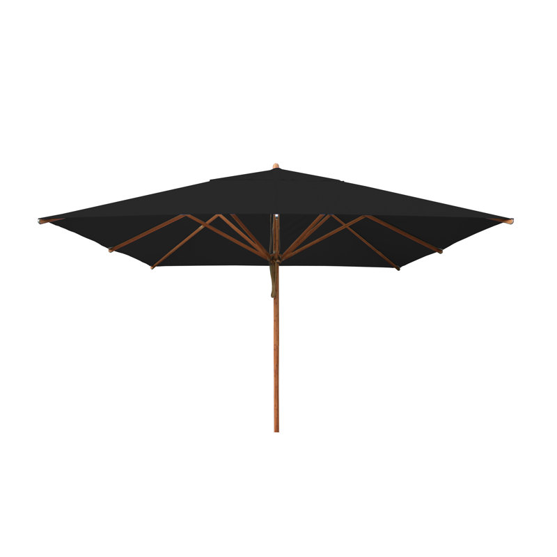 Yadira Market Parasol, Black, 340 cm W x 340 cm D