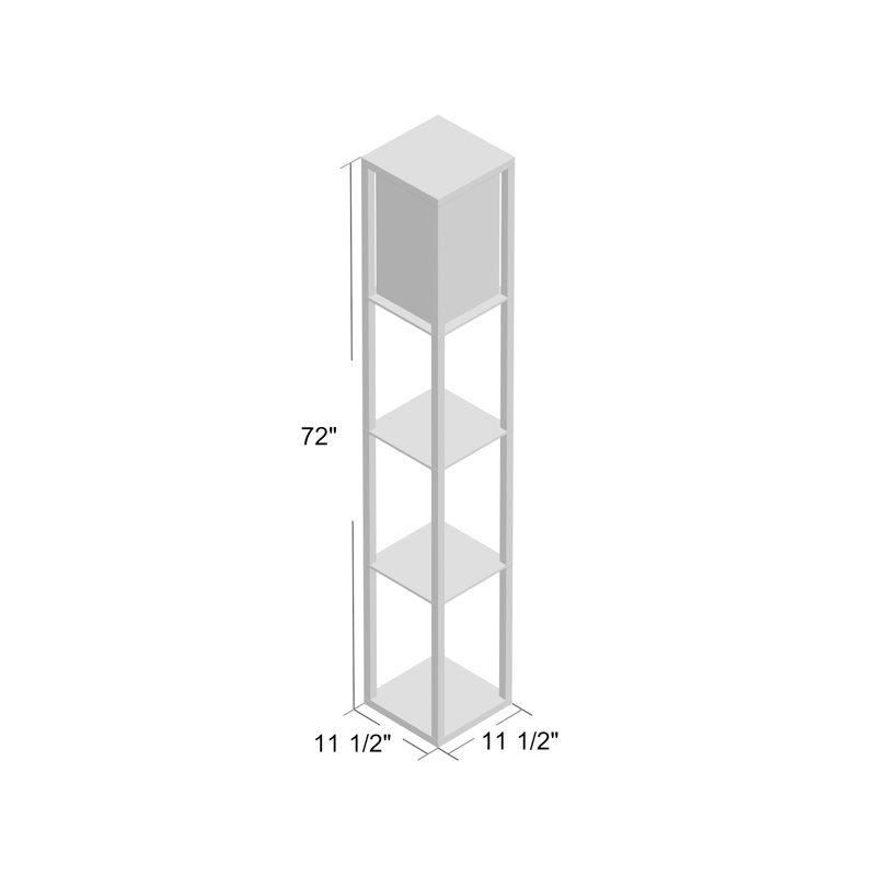 Xochitl 72'' Black Column Floor Lamp
