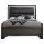 Ensemble de chambre à coucher moderne gris anthracite avec lit tapissier très grand, commode, miroir et commode-288495401