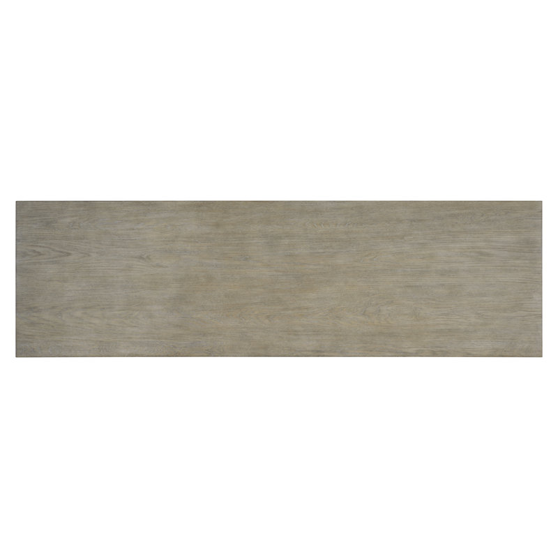 Albion Transitional Gray Wood Console Table with Storage