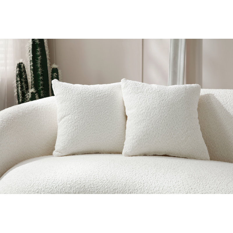 Canapé modulaire 102 pouces 5 places Boucle, Boucle blanc