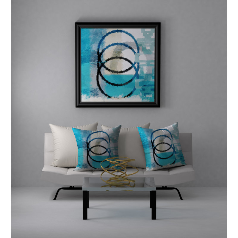 Geometric Reversible Throw Pillow, 24" x 24"
