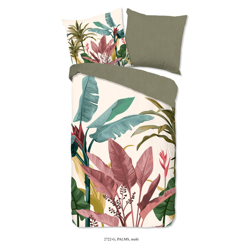 Floral Duvet Cover Set with Pillowcases, 135 x 200 cm - 1 Pillowcase 80 x 80 cm