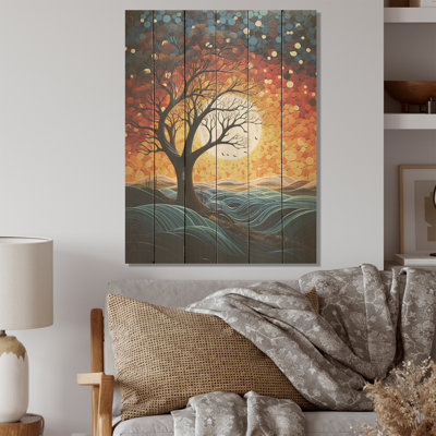 Spiritual Embrace Baobab Tree - Tree Baobab Wood Art On Natural Pine Wood