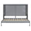 Lit escamotable double pleine grandeur, gris