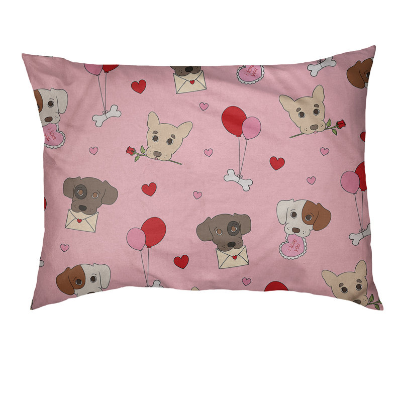 Coussin pour chien d’extérieur st day, Très grand (l 50 po x P 40 po x H 7 po), Rose / Brun