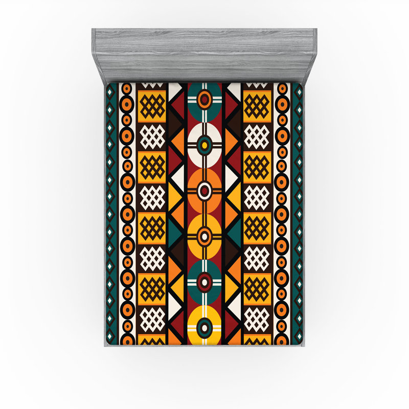 Ensemble de 2 draps-housses Ambesonne, Multicolore / Sud-ouest 2, Drap-housse très grand californien