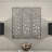 Metal Geometric Black Wall Decor with Round Mirror Accents Set
