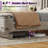 Farmhouse Wood Platform Queen Bed Frame with 54" Tall Geometric Headboard & Footboard, Gray-1552661373-1552661370