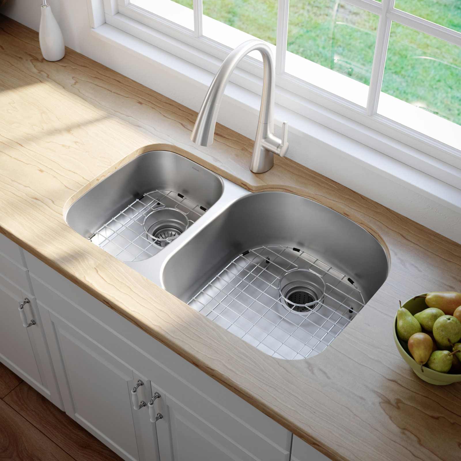 Premier 32" Undermount Double Bowl Sink