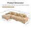 4 - Piece 130" Oversized Cloud Modular L-Shape Sectional Couch, Corduroy Fabric Upholstered Sofa With Ottoman, Deep Seat Wide Armrest Ergonomic Design-1735105031