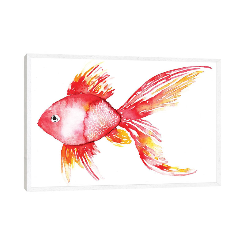 Coral Fish by Sara Berrenson - Print on Canvas, 101.6 cm H x 66.04 cm W, White Framed