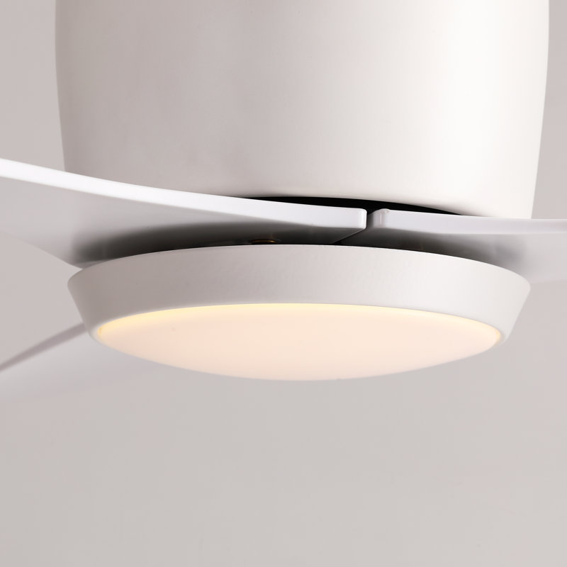 42’’ Dimmable Flush Mount Ceiling Fan with LED Lights and Remote Control, 42''