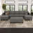 Anjana Jenette Large Chenille Modular Storage Couch U Shaped Modular Sofa With Removable Washable Cushion And Movable Storage Ottomans And Cup Holder-610701089