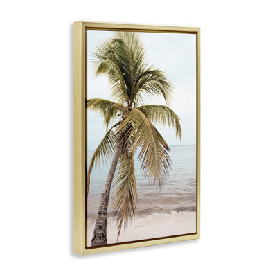 «California Summer Palm», toile flottante encadrée par Nataly White
